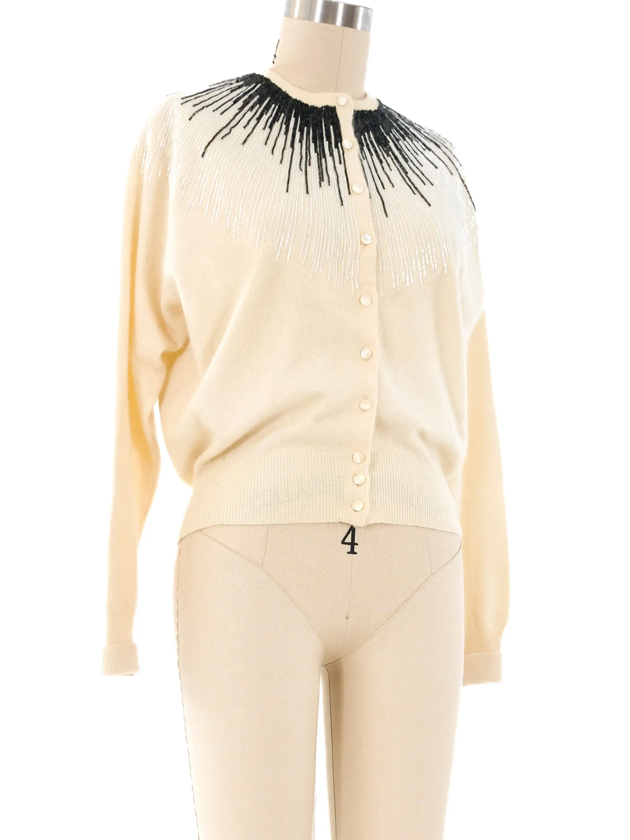 1950’s Bead Accented Angora Cardigan