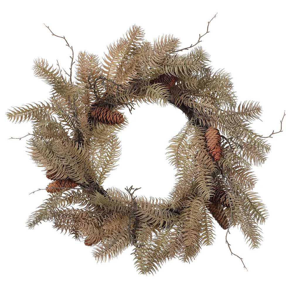 24" Spruce Pinecone Wreath