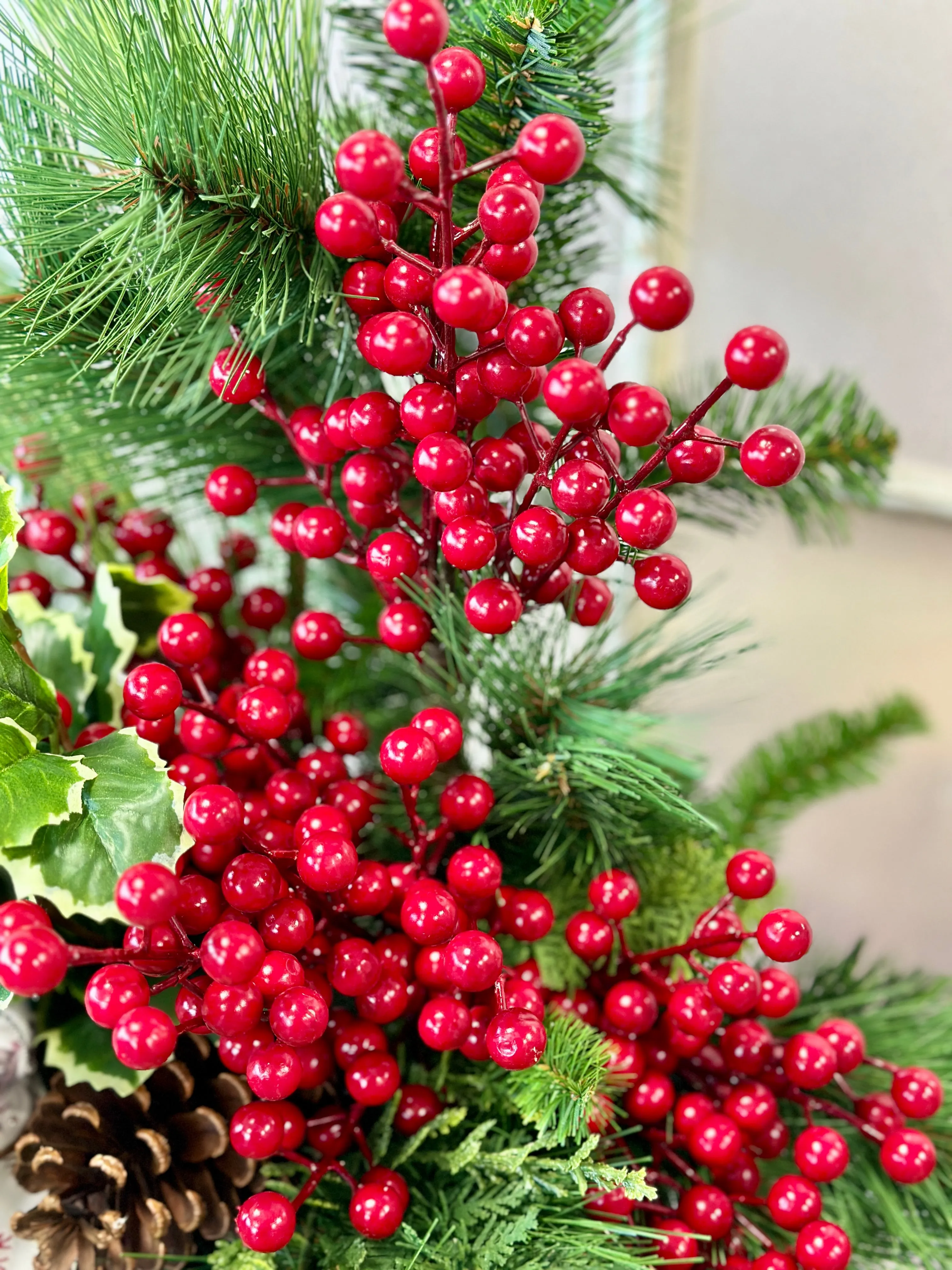 25" Berry Winter Bliss Porch Pot