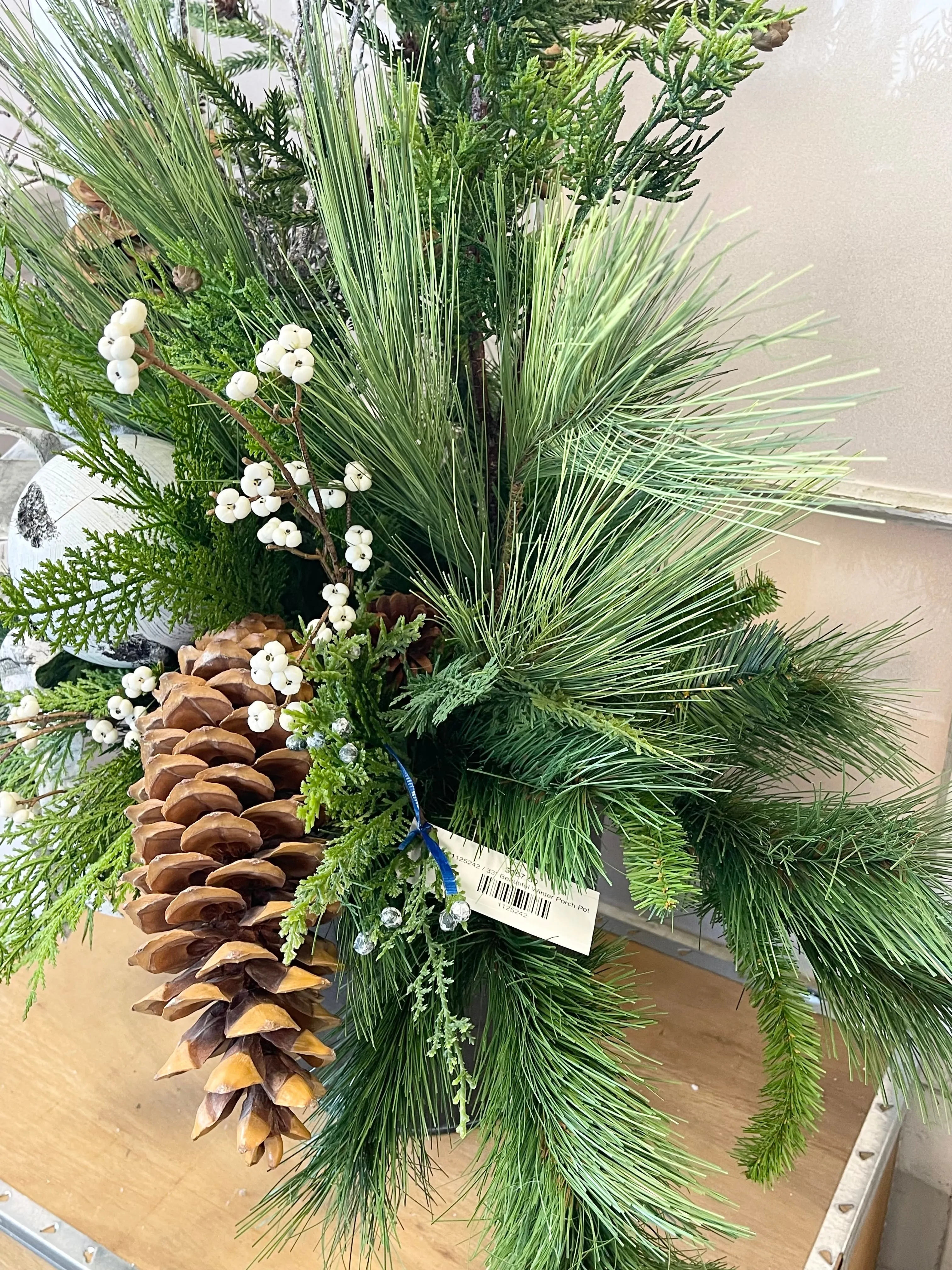 33" Beautiful Winter Porch Pot