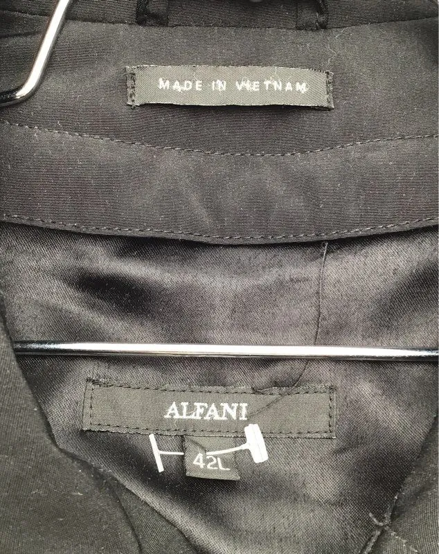 Alfani Men's Black Overcoat - Size 42L
