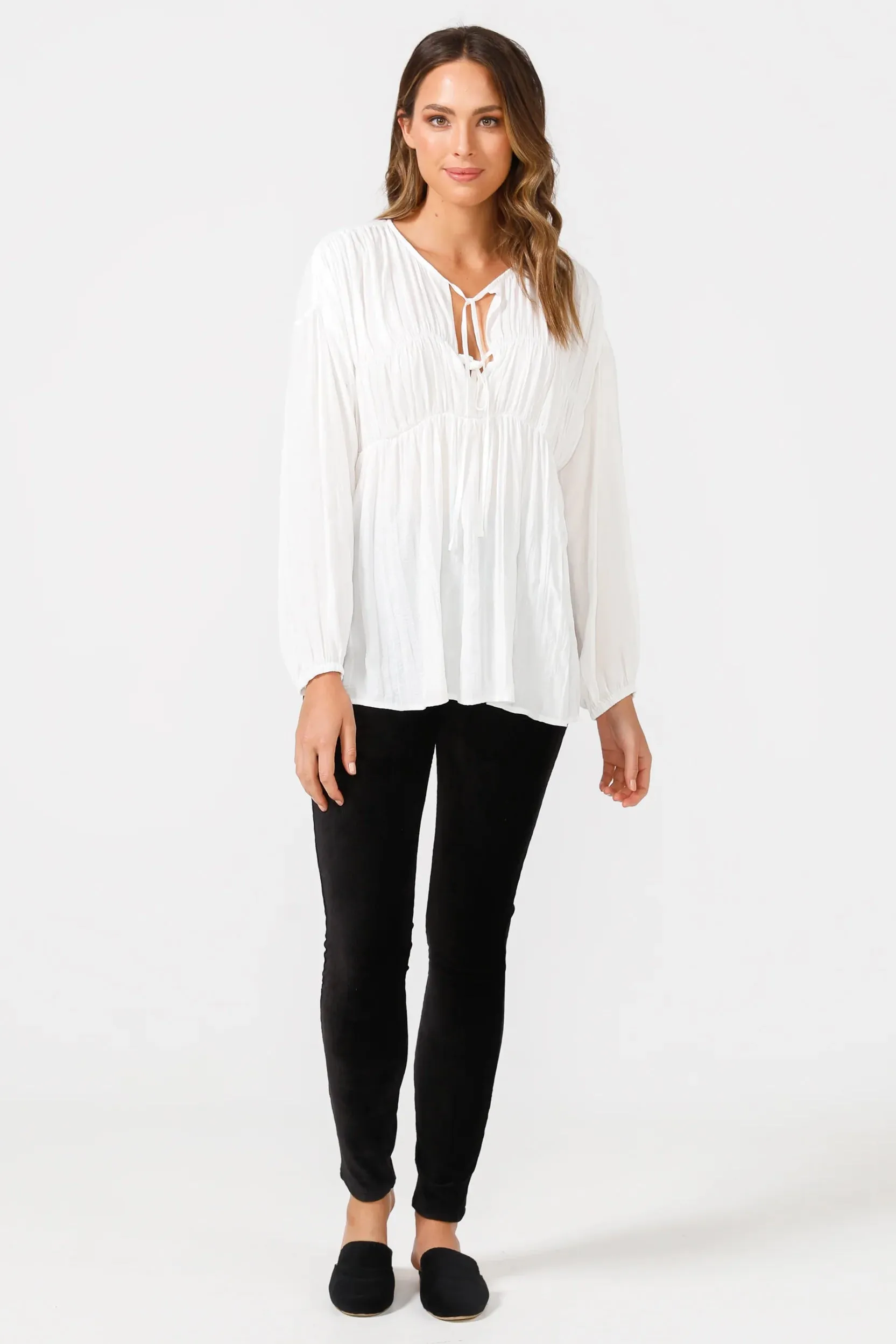 Arabella Top in Winter White