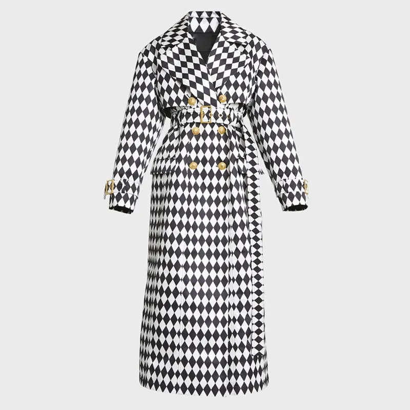 Araminta  - Harlequin Trench Coat