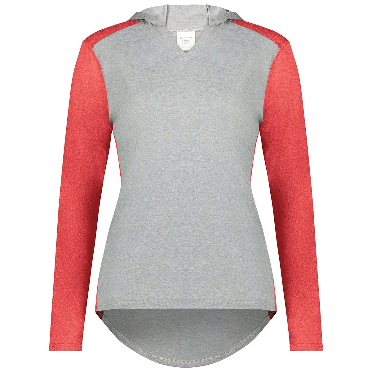 Augusta Sportswear Women's Grey Heather/Scarlet Heather Gameday Vintage Hoodie