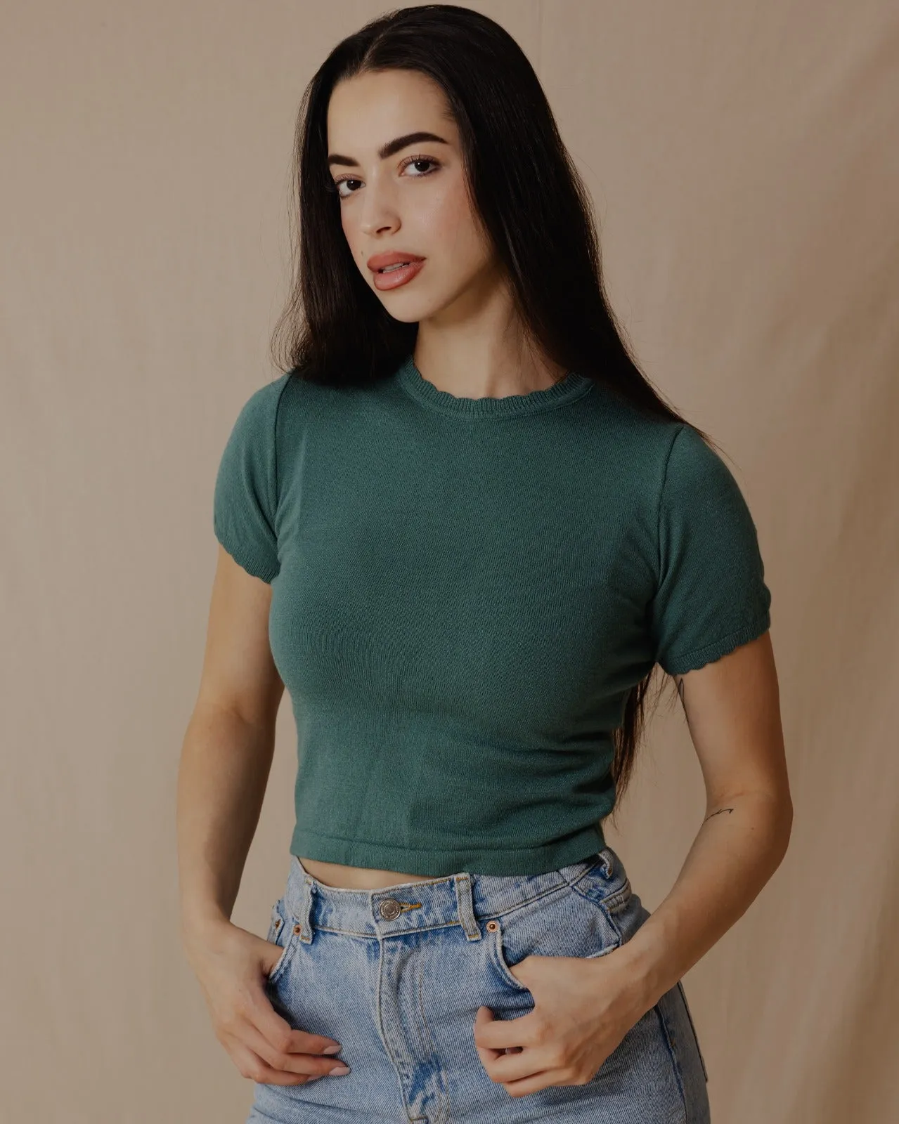 Basic Knit Top Olive