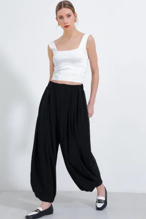 BGD Women Woman Black Baggy Pants 6659 - Avondale