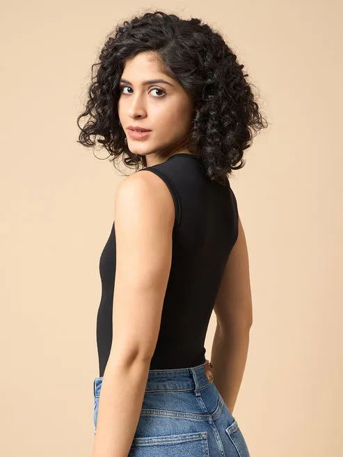 Black Cut Out Bodysuit