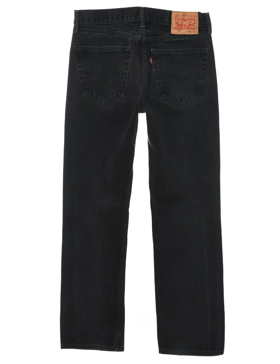 Black Levi's 505 Straight-Fit Jeans - W31 L32