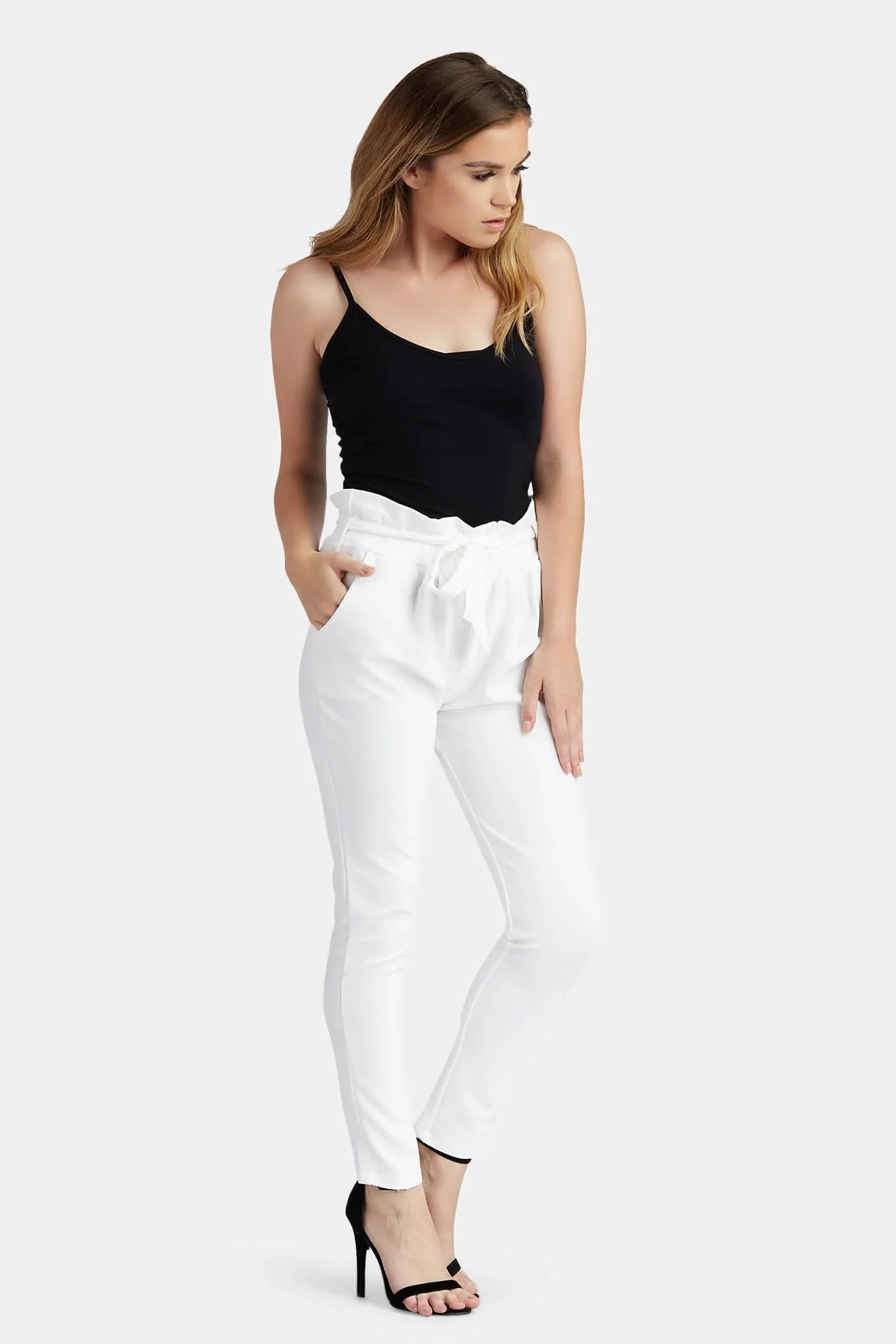 Black Wide Strap Vest Top