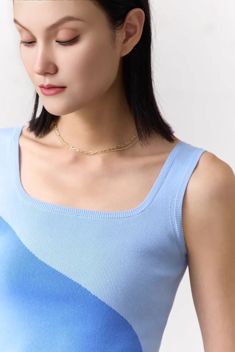 Block Color Bodycon Tank Top