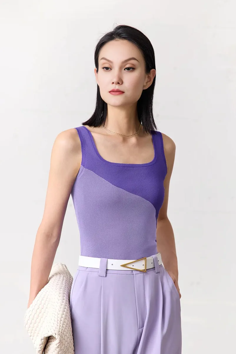 Block Color Bodycon Tank Top