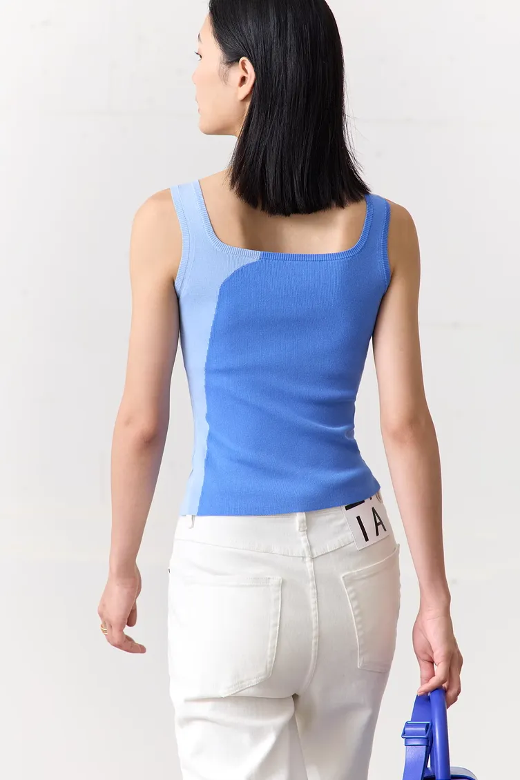 Block Color Bodycon Tank Top