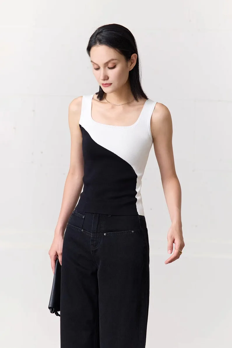 Block Color Bodycon Tank Top