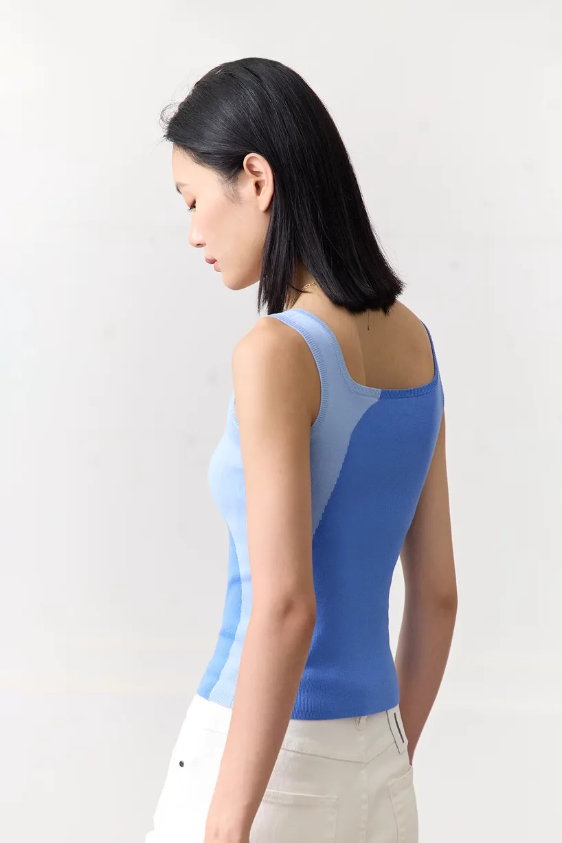 Block Color Bodycon Tank Top