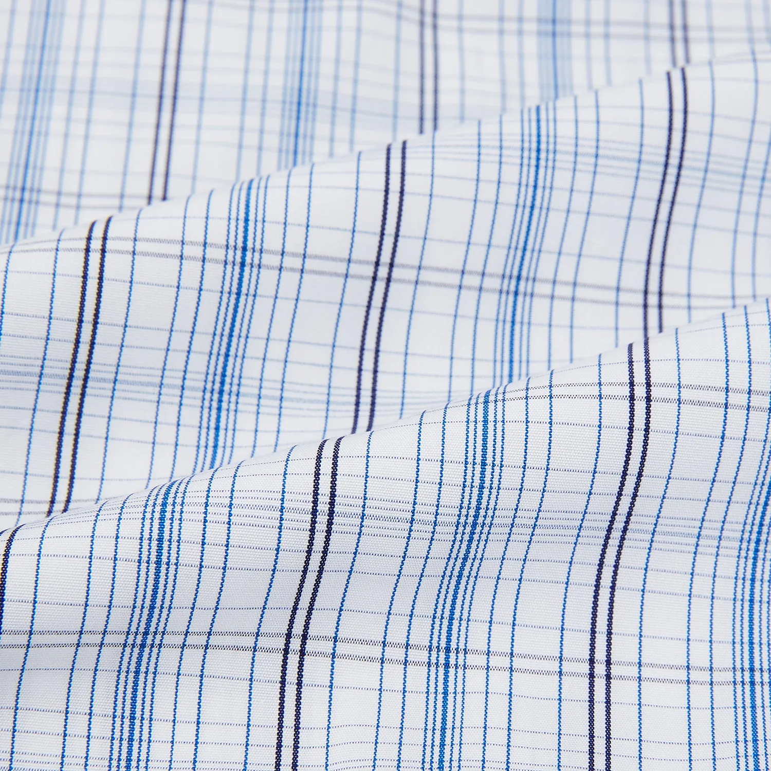 Blue and Navy Multi Check Mayfair Shirt