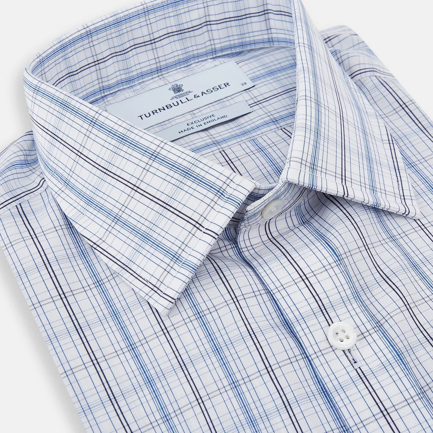 Blue and Navy Multi Check Mayfair Shirt