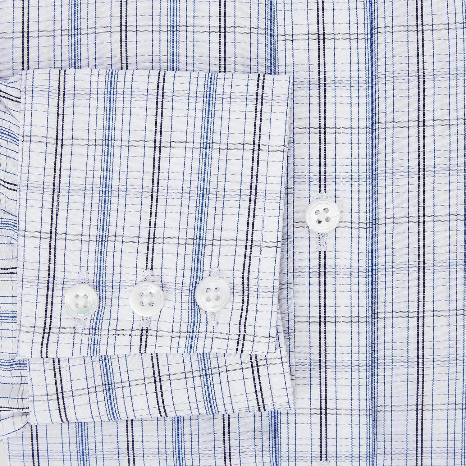 Blue and Navy Multi Check Mayfair Shirt