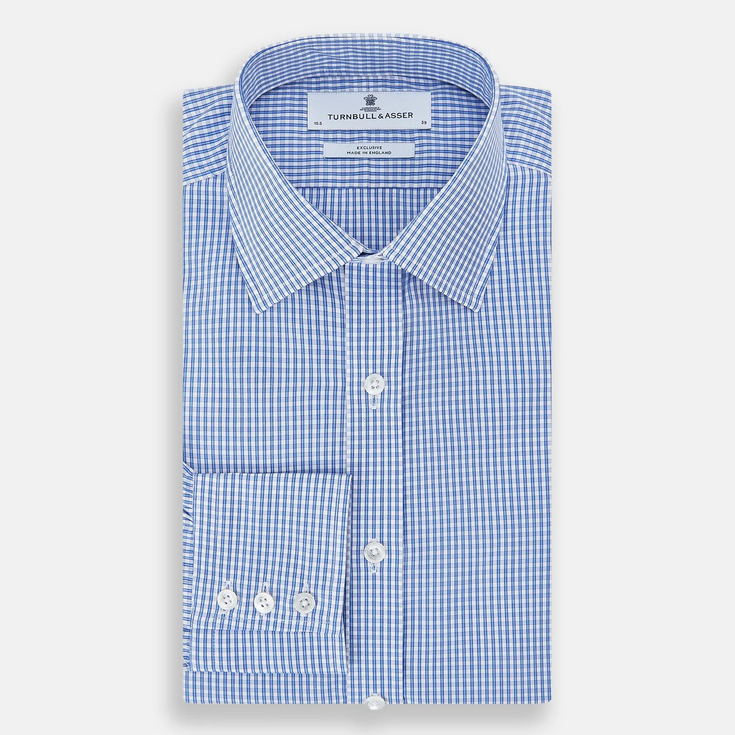 Blue Multi Micro Check Mayfair Shirt