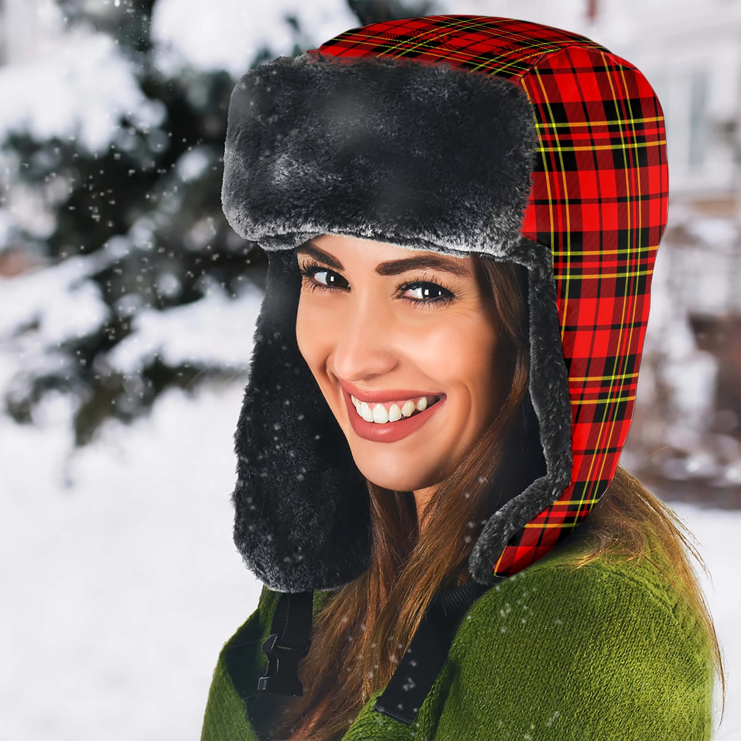 Brodie Modern Tartan Winter Trapper Hat