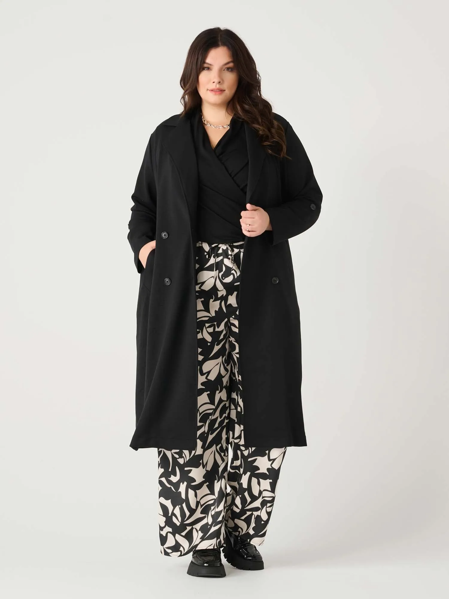 Brooklyn Curvy Knit Trench