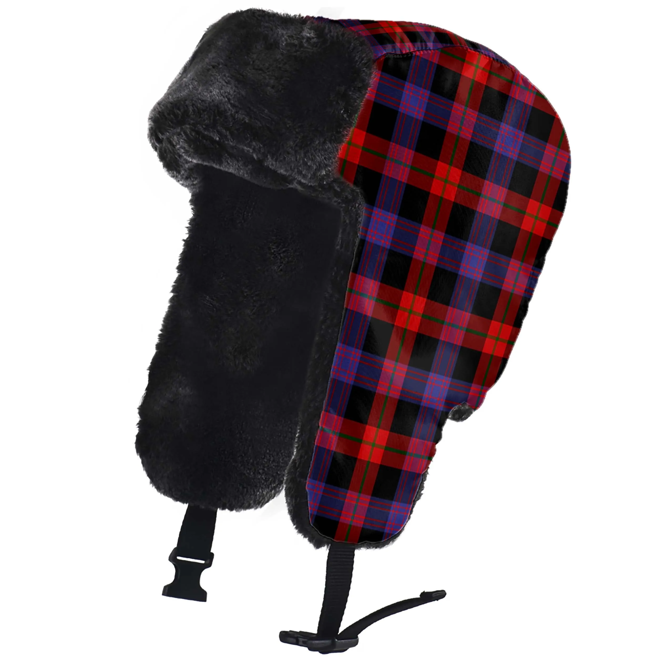 Broun Modern Tartan Winter Trapper Hat