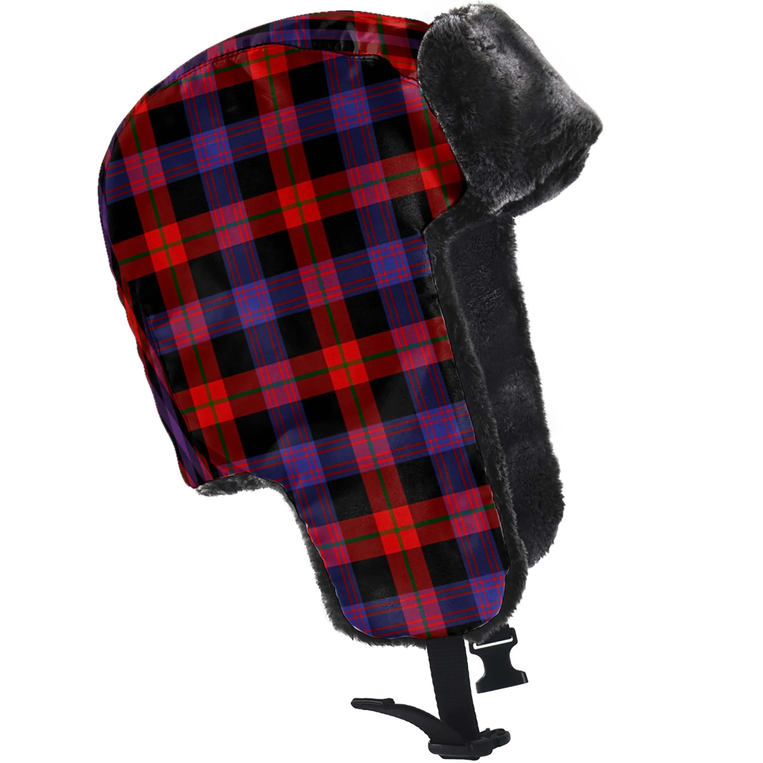 Broun Modern Tartan Winter Trapper Hat