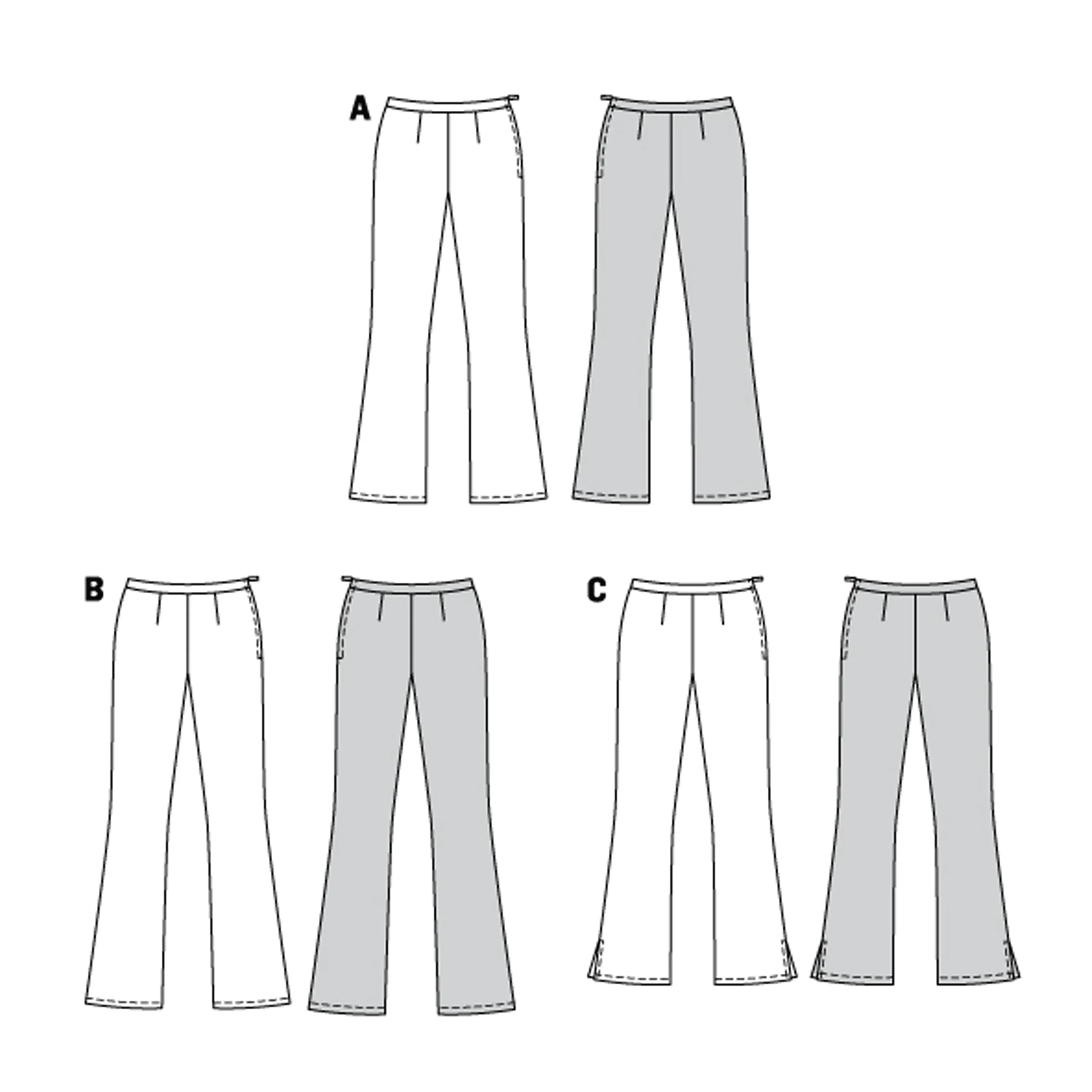 Burda Sewing Pattern 6152 Flared trousers or pants