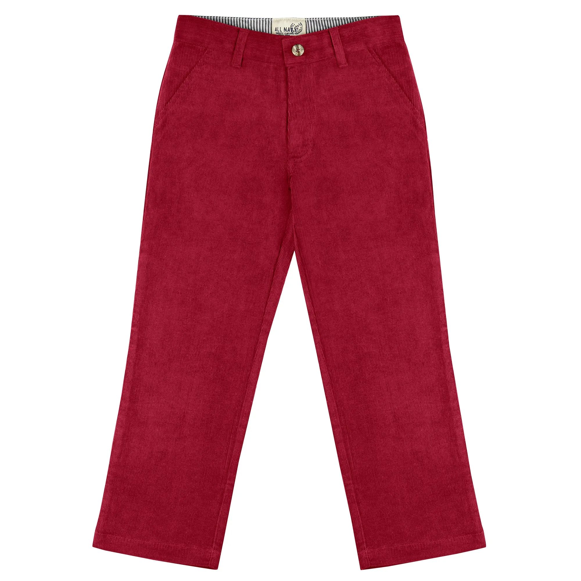 Burgundy Regular Fit Corduroy Pants