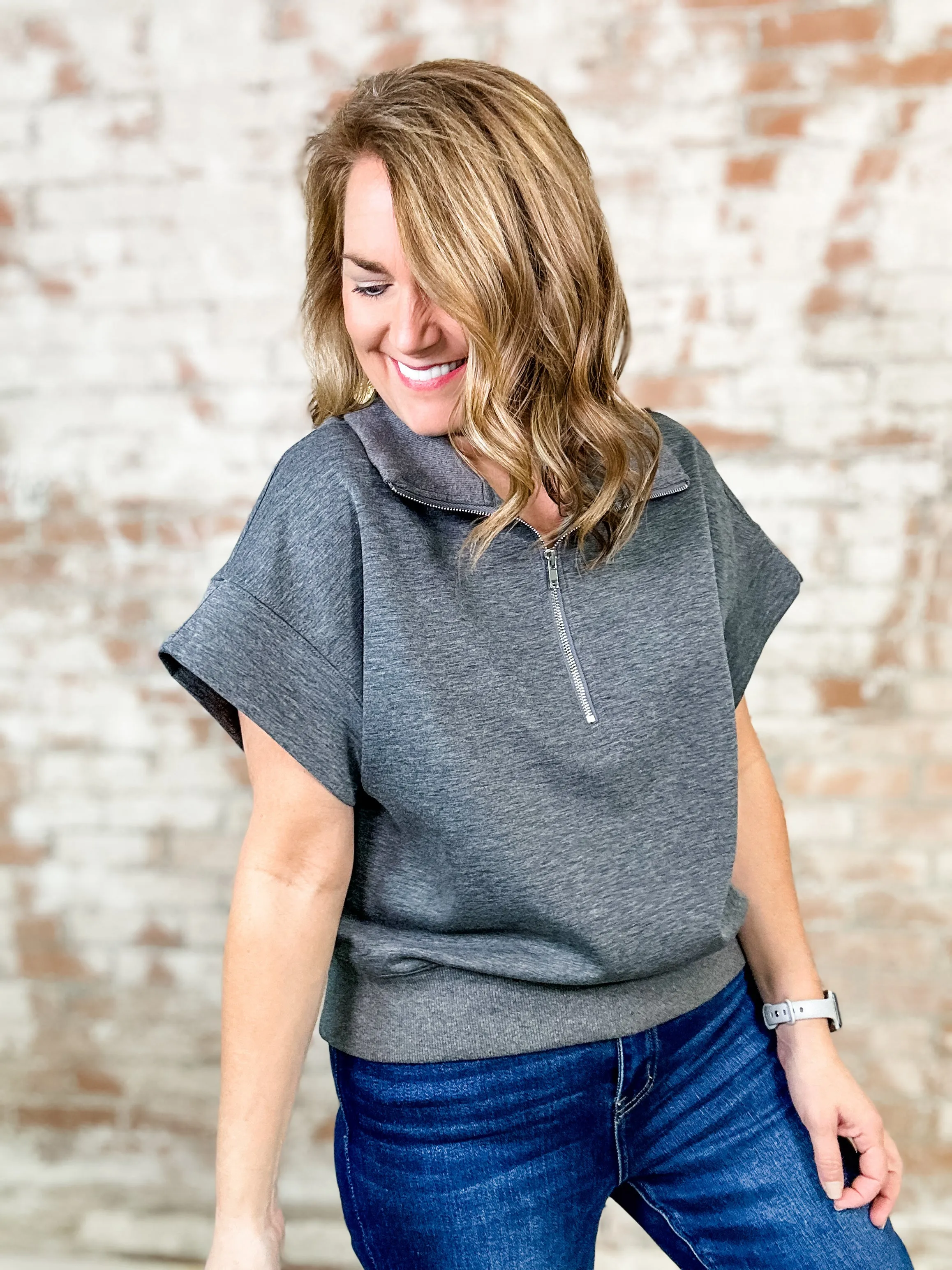 Cece Half Zip Top - FINAL SALE