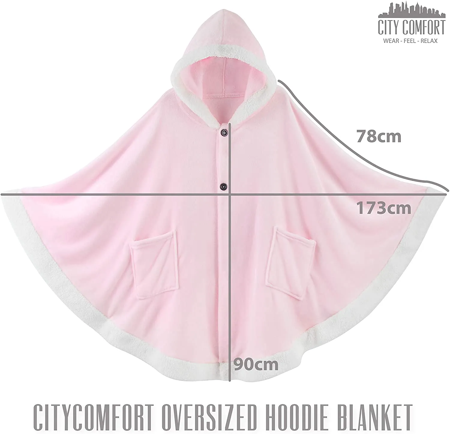 CityComfort Blanket Hoodie For Women Snuggle Sherpa Oversized Hoodie Blanket