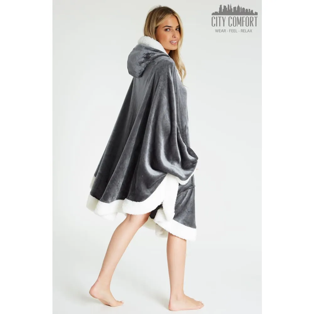CityComfort Blanket Hoodie For Women Snuggle Sherpa Oversized Hoodie Blanket