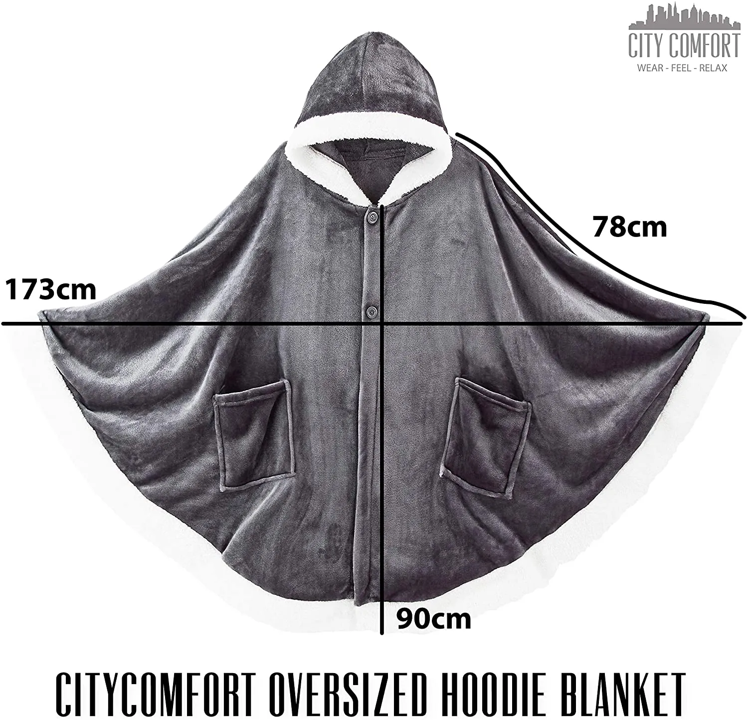 CityComfort Blanket Hoodie For Women Snuggle Sherpa Oversized Hoodie Blanket