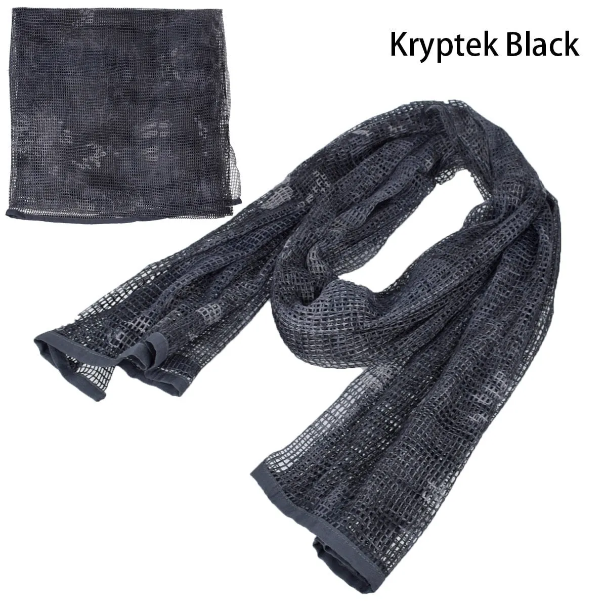 Cotton Military Camouflage Tactical Mesh Scarf - Sniper Face Veil for Camping, Hunting, Hiking, Multi-Purpose Use