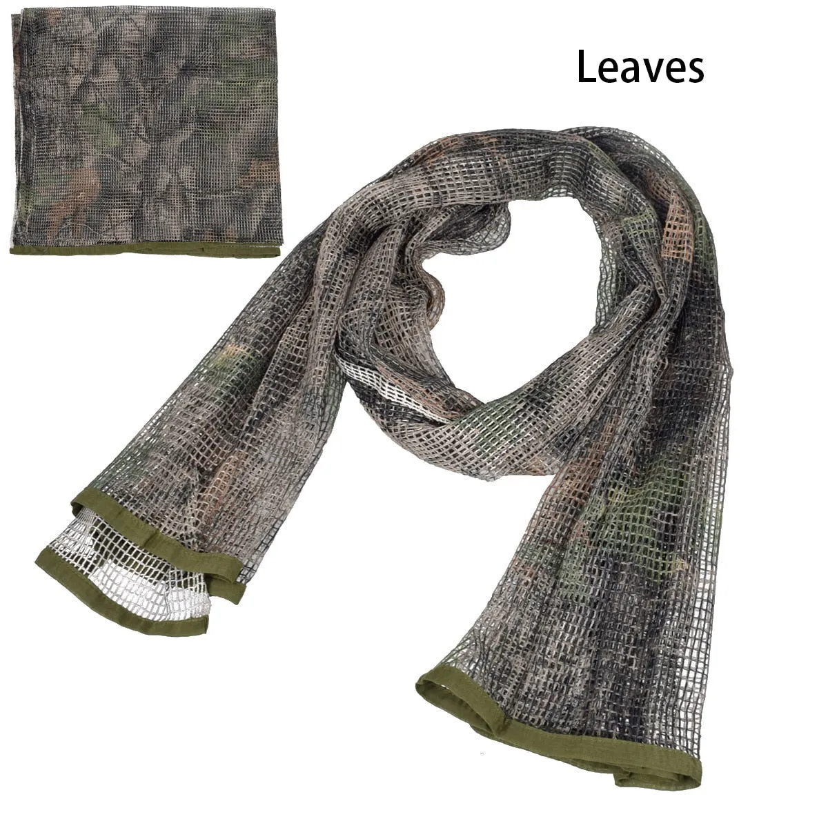 Cotton Military Camouflage Tactical Mesh Scarf - Sniper Face Veil for Camping, Hunting, Hiking, Multi-Purpose Use