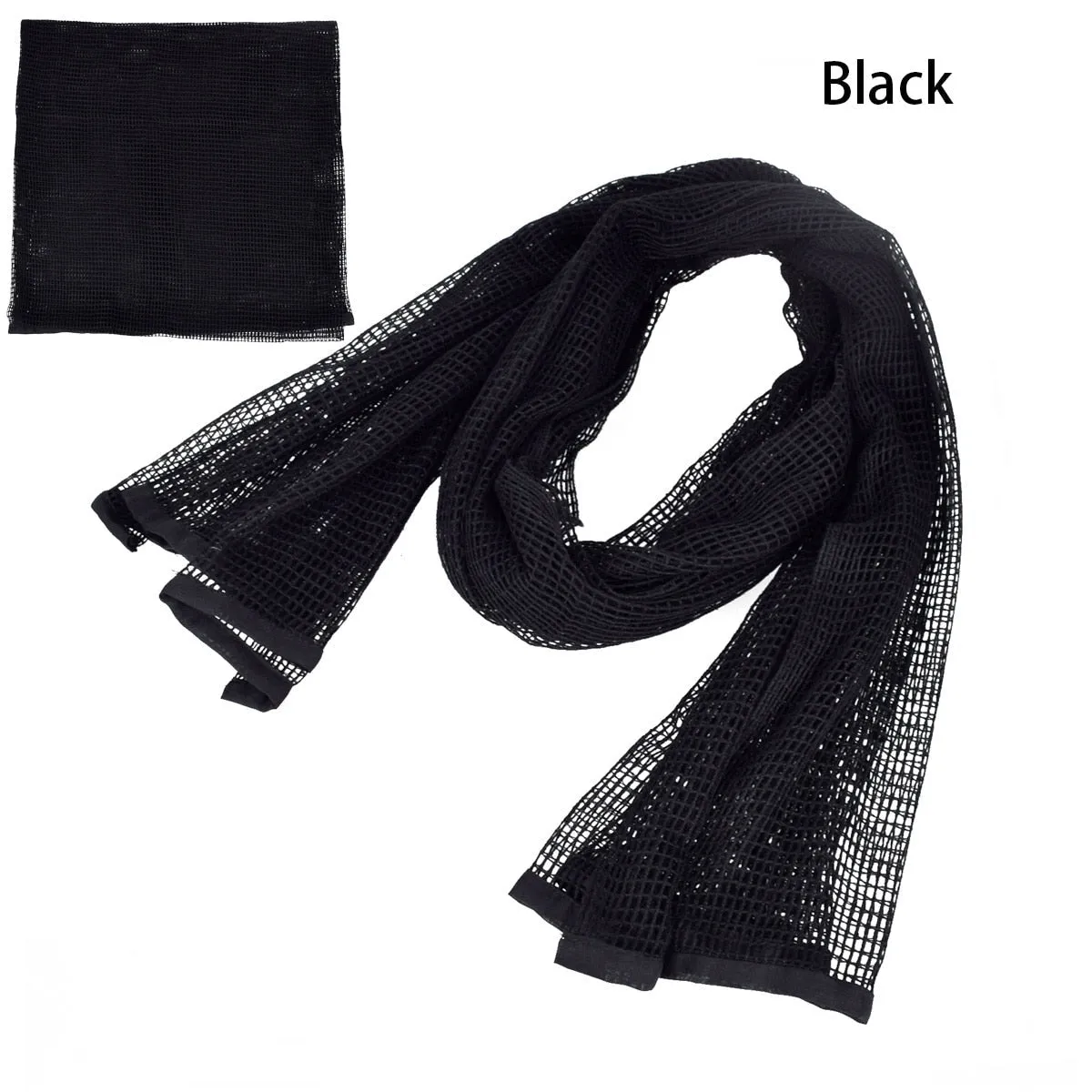 Cotton Military Camouflage Tactical Mesh Scarf - Sniper Face Veil for Camping, Hunting, Hiking, Multi-Purpose Use