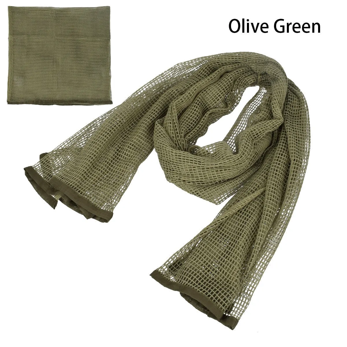 Cotton Military Camouflage Tactical Mesh Scarf - Sniper Face Veil for Camping, Hunting, Hiking, Multi-Purpose Use