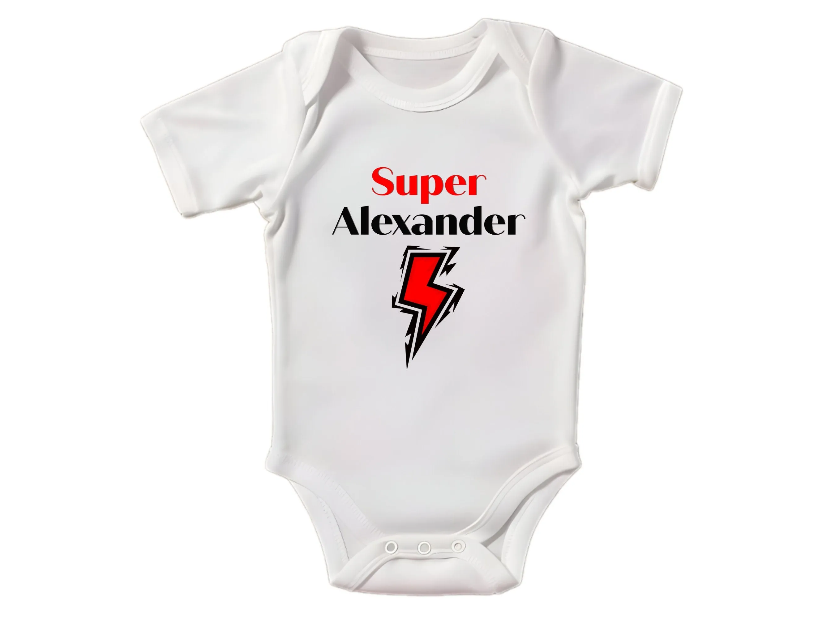 Custom Name Birthday Bodysuit Gift for Boys Super For Birthday Gift