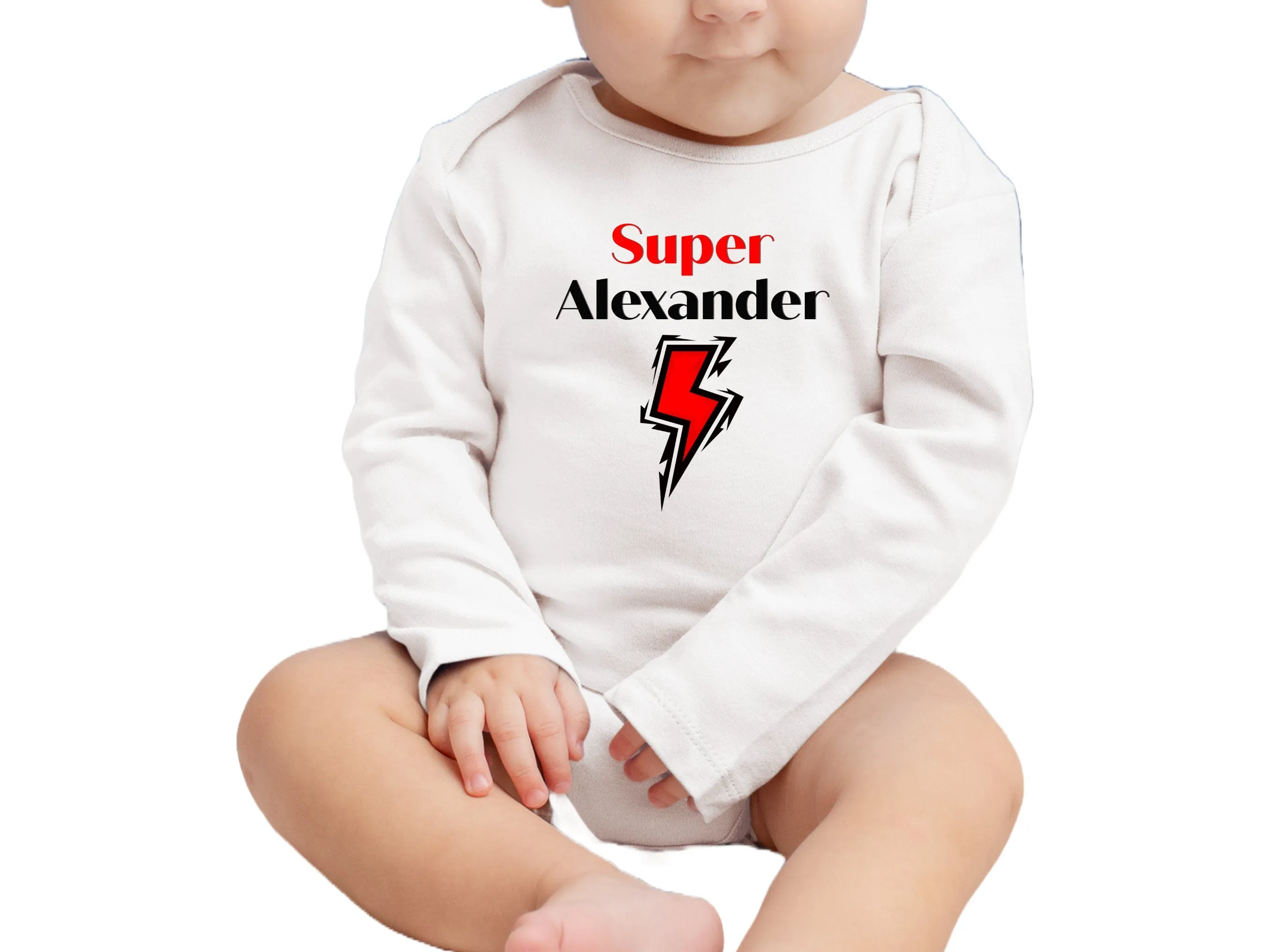 Custom Name Birthday Bodysuit Gift for Boys Super For Birthday Gift