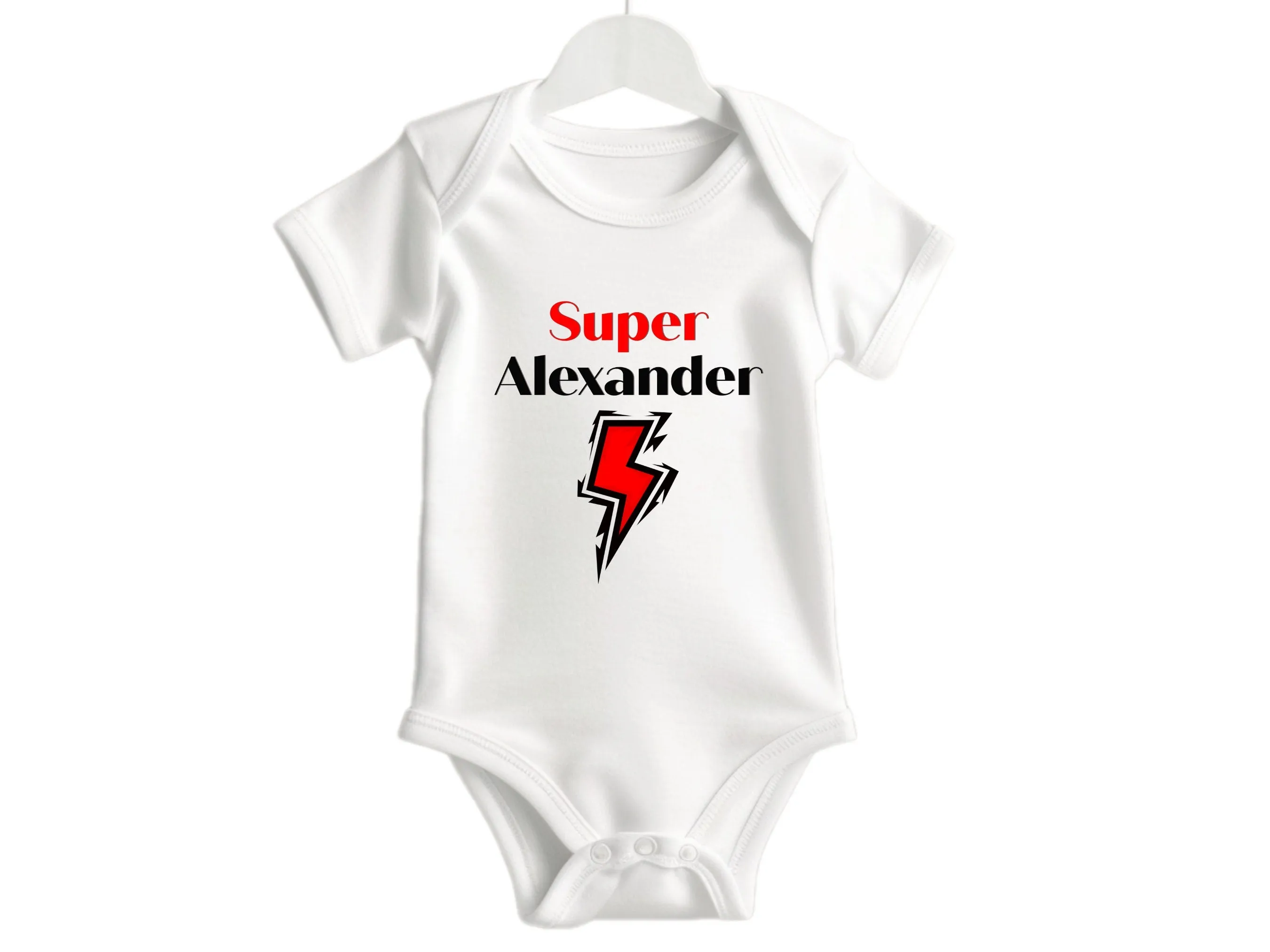 Custom Name Birthday Bodysuit Gift for Boys Super For Birthday Gift