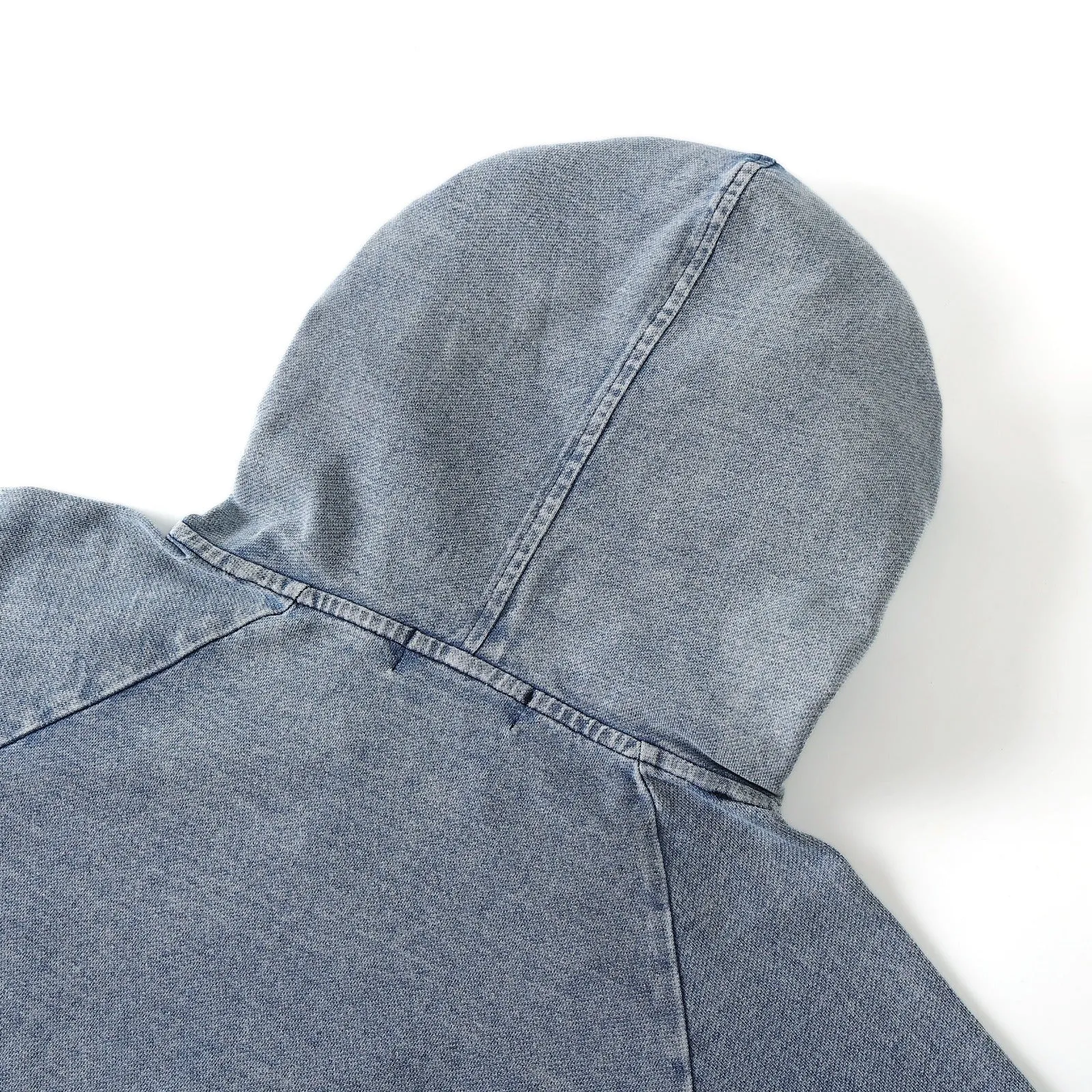 Delta Denim Hoodie Dress With Pockets