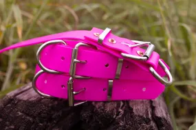 Dog Collar PVC 32mm x 70cm - Hot Pink