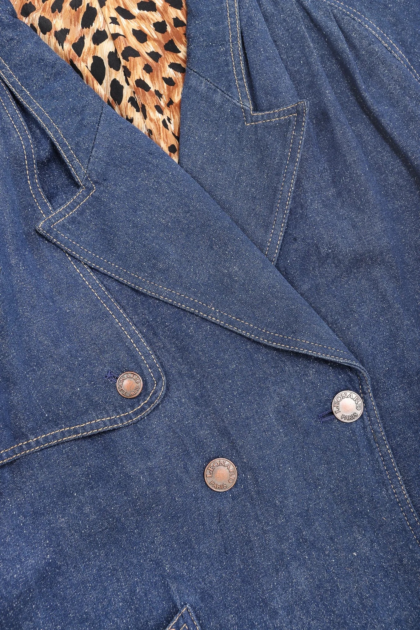 Double Breasted Denim Cocoon Coat