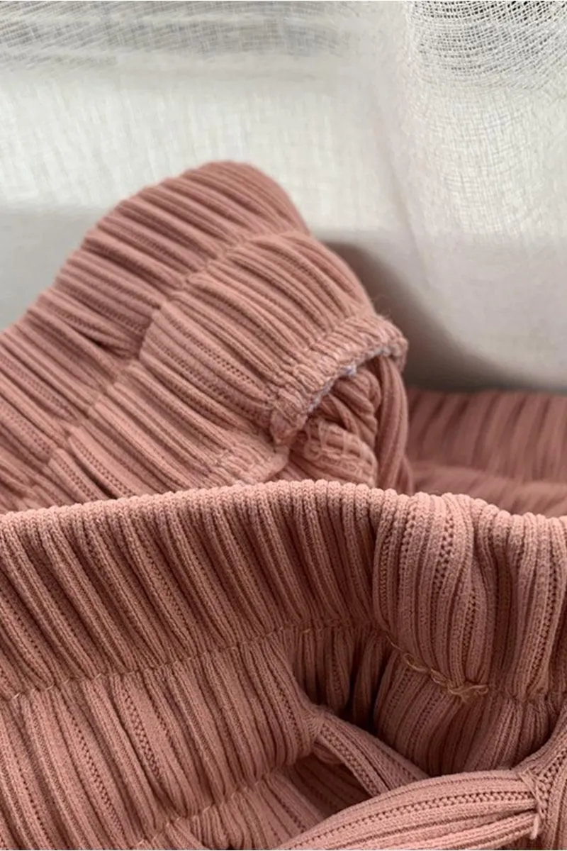 DRAWSTRING CORDUROY COZY CASUAL PANTS
