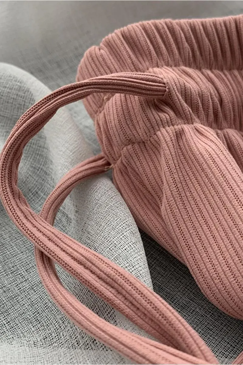 DRAWSTRING CORDUROY COZY CASUAL PANTS