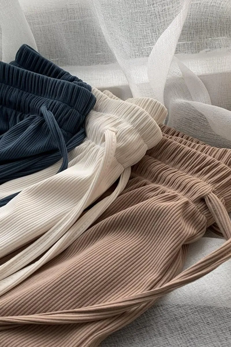 DRAWSTRING CORDUROY COZY CASUAL PANTS
