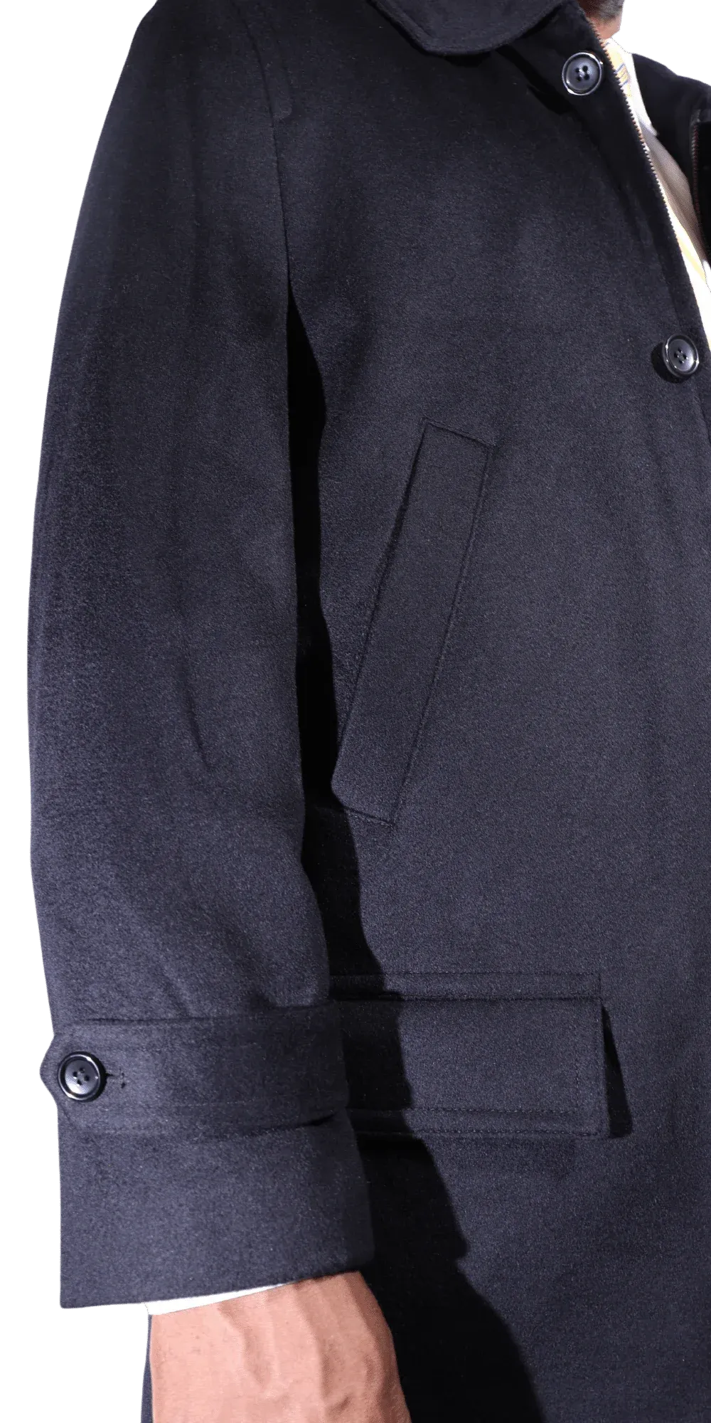 Durburg Burton Cashmere Overcoat in Navy