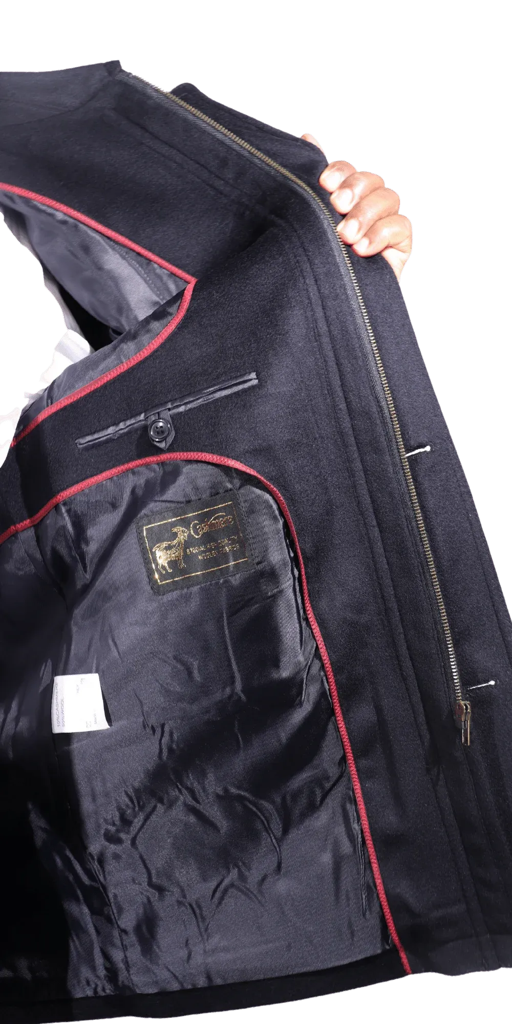 Durburg Burton Cashmere Overcoat in Navy