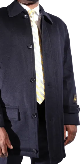 Durburg Burton Cashmere Overcoat in Navy