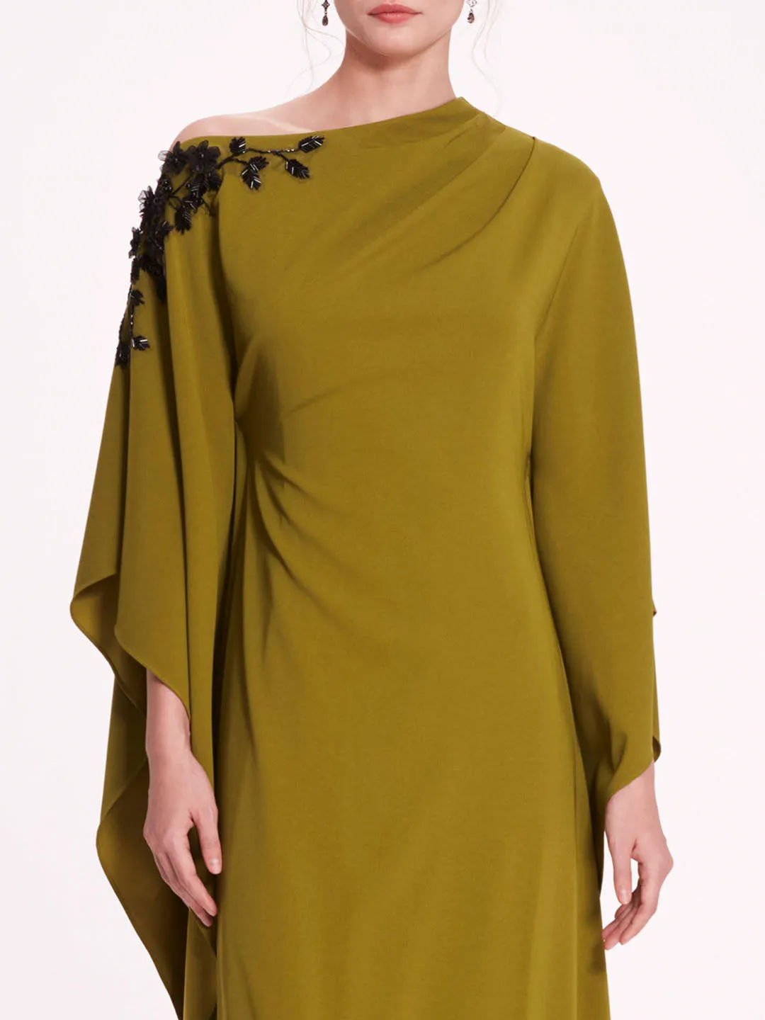 Embroidered Draped Kaftan
