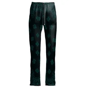 Emerald Green Bandana Art Womens Trousers